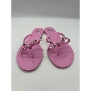 Barbiecore DV Dolce Vita Sunkissed Studded Bow Jelly Sandals Size 9 Light Pink